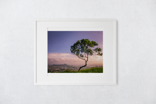 Load image into Gallery viewer, Purple, Pink, Sunset, Honolulu, Diamond Head, City, Clouds, Oahu, Hawaii, Matted Photo Print, Image