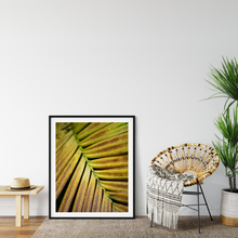 Load image into Gallery viewer, Yellow and rust frond, Plant, Closeup, Oahu, Hawaii, Framed Matted Photo Print, Interior Entryway,  Image