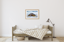 Load image into Gallery viewer, Hawaiian Green Sea Turtle, Ocean, North Shore, Oahu, Hawaii, Framed Matted Photo Print, Kids' Room Interior, Image