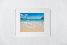 Load image into Gallery viewer, Makapu'u Beach, Ocean, Rabbit Island, Makapu'u Lighthouse, Clouds, Oahu, Hawaii, Matted Photo Print, Image