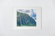 Load image into Gallery viewer, Ko’olau Mountain Range, Dark Clouds, Kaneohe, Oahu, Hawaii, Matted Photo Print, Image