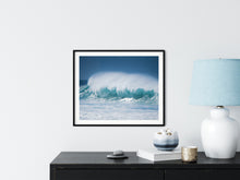 Load image into Gallery viewer, Ocean waves, North Shore, Oahu, Hawaii, Banzai Pipeline surf break, Framed Matted Photo Print, Interior Entryway, Bedroom, Image

