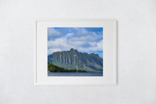 Load image into Gallery viewer, Ko’olau Mountain Range, Ocean, Clouds, Oahu, Hawaii, Matted Photo Print, Image

