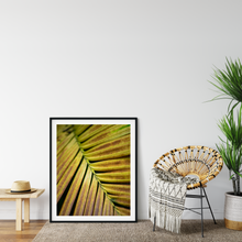 Load image into Gallery viewer, Yellow and rust frond, Plant, Closeup, Oahu, Hawaii, Framed Matted Photo Print, Interior Entryway,  Image
