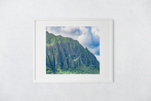 Load image into Gallery viewer, Ko’olau Mountain Range, Dark Clouds, Kaneohe, Oahu, Hawaii, Matted Photo Print, Image
