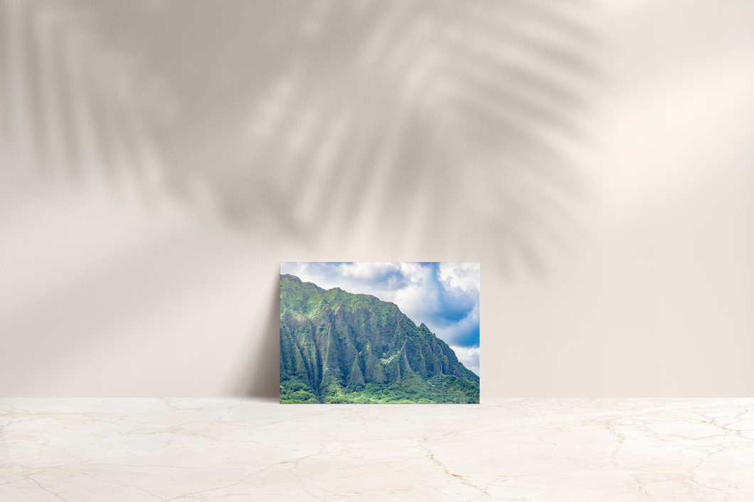 Ko’olau Mountain Range, Dark Clouds, Kaneohe, Oahu, Hawaii, Folded Note Card, Image